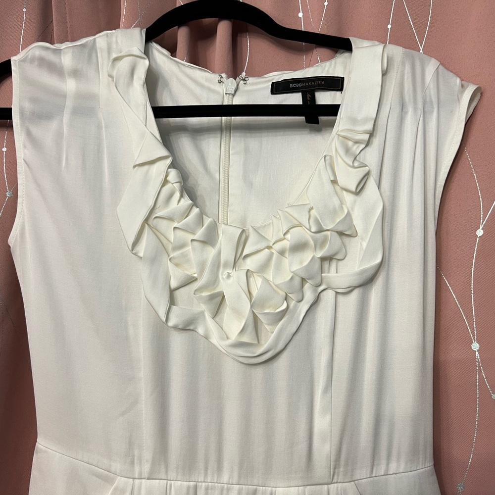 BCBGMaxAzria Ivory Ruffled Mini Dress - Picture 2 of 5